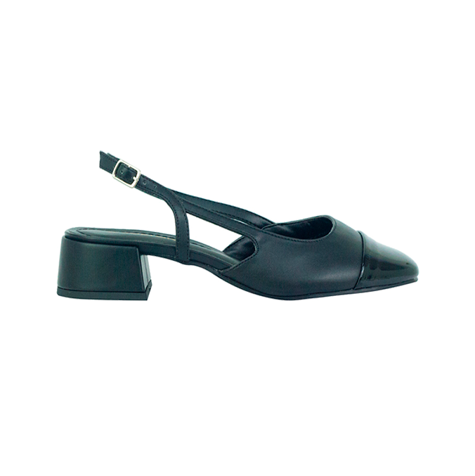Scarpin Vonda Low Preto