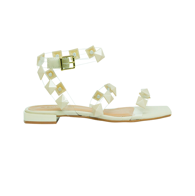 Rasteiras Mariza Flat Off White