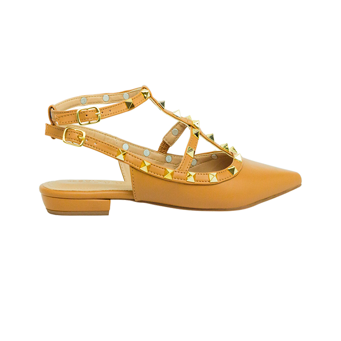 Sapatilhas Mona Flat Caramelo