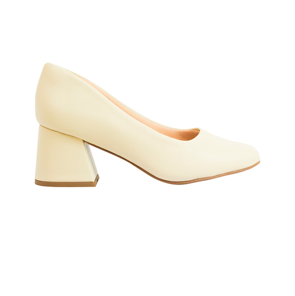 Scarpin Loren Bloco Creme