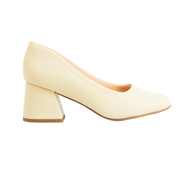 Scarpin Loren Bloco Creme