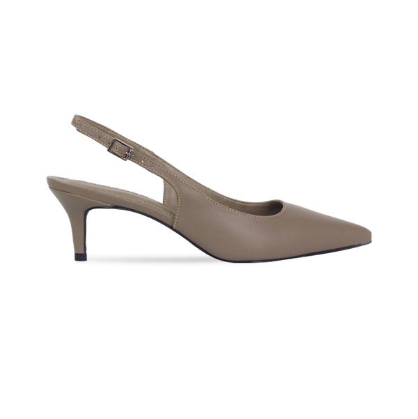 Scarpin Aurora Cinza Slingback e Salto de 6 cm – Sofisticação Atemporal