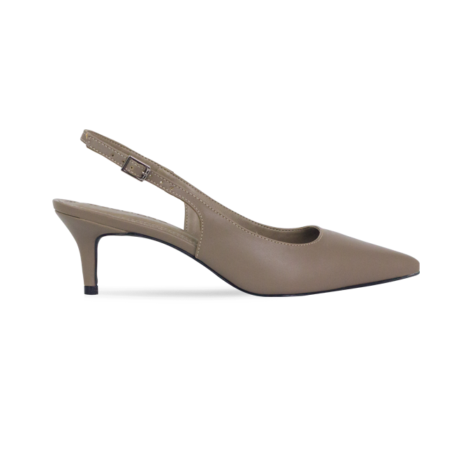 Scarpin Aurora Cinza Slingback e Salto de 6 cm – Sofisticação Atemporal