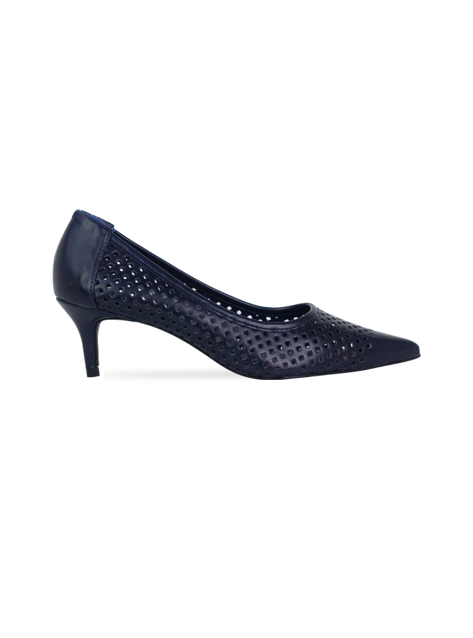 Scarpin Emma Azul com Vazados – Charme em cada detalhe