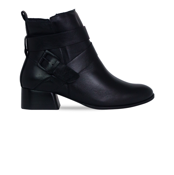 Botas Dillay Preto Cano Médio e Salto 4cm
