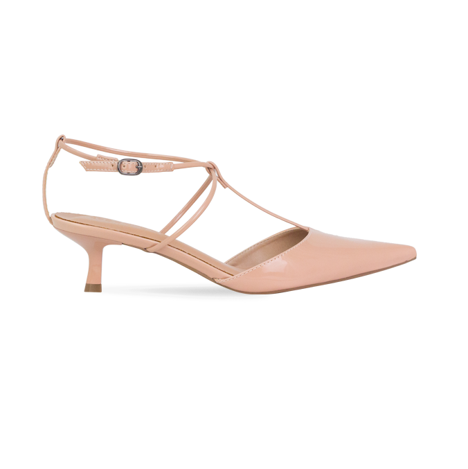 Scarpin Misty New Nude Verniz e salto de 5cm
