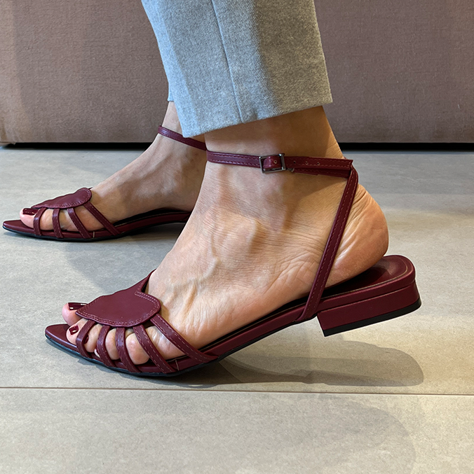 Rasteiras Dixie Flat Vinho
