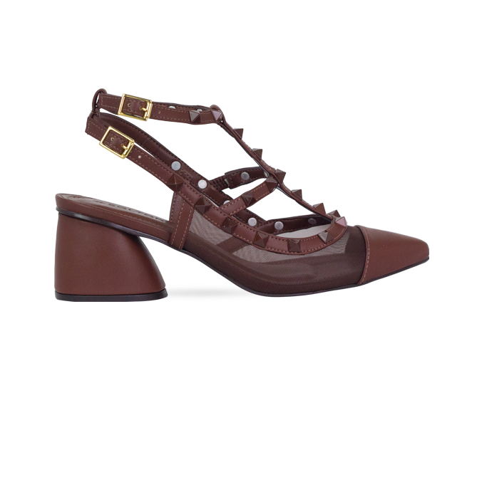 Scarpin Gabi Low Marrom