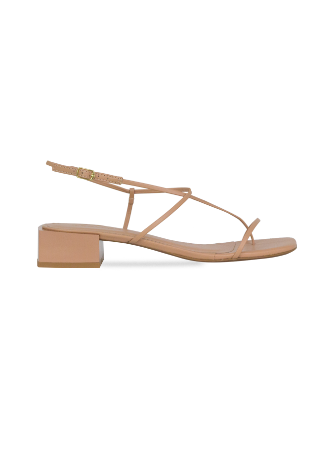 Sandálias Taina Nude – Design Clean, Elegância Máxima