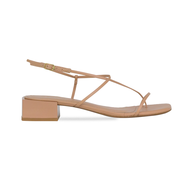 Sandálias Taina Nude – Design Clean, Elegância Máxima