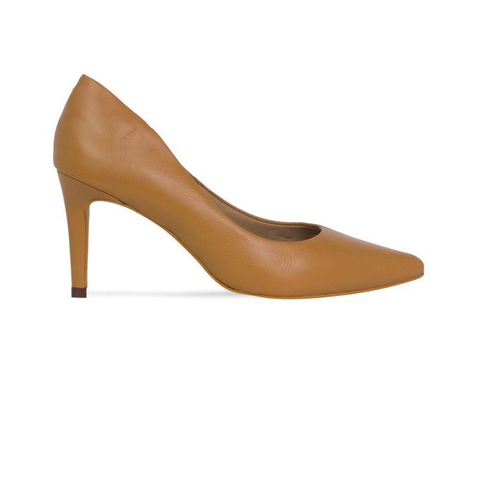 Scarpin Duci Caramelo – Elegância Atemporal em Couro Premium