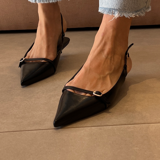 Scarpin Slingback Jessie Preto