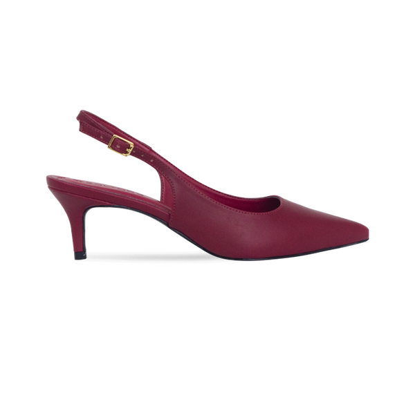 Scarpin Aurora Vinho Slingback e Salto de 6 cm – Sofisticação Atemporal