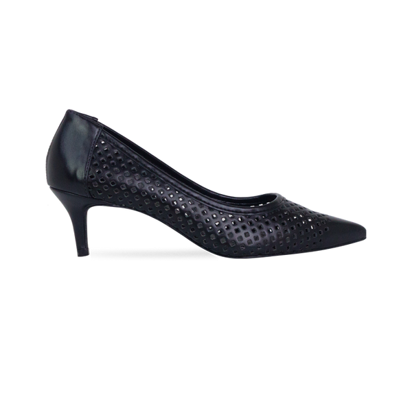 Scarpin Emma Preto com Vazados – Charme em cada detalhe