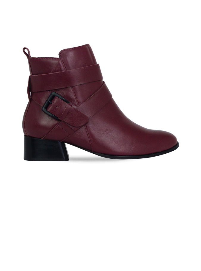 Botas Dillay Vinho Cano Médio e Salto 4cm