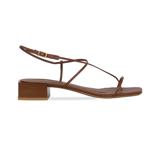Sandálias Taina Marrom – Design Clean, Elegância Máxima