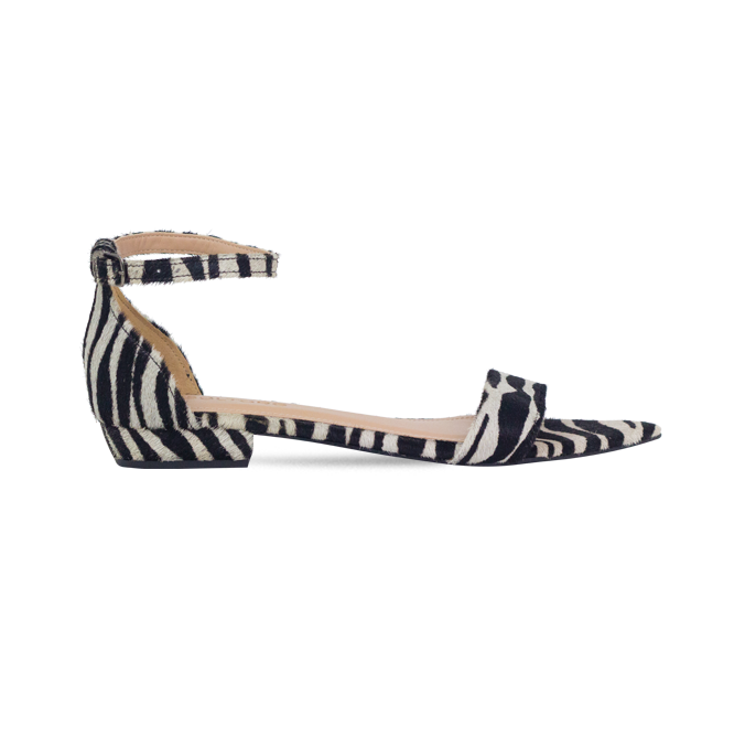 Rasteiras Liane Flat Zebra