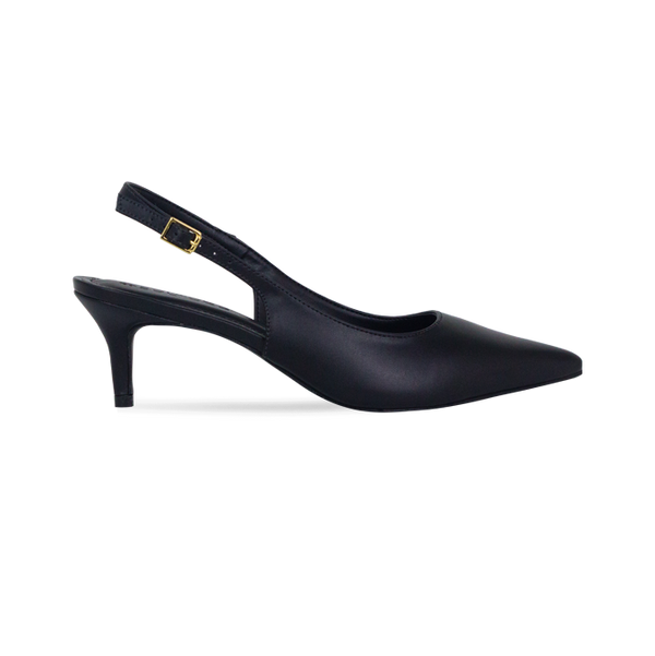 Scarpin Aurora Preto Slingback e Salto de 6 cm – Sofisticação Atemporal