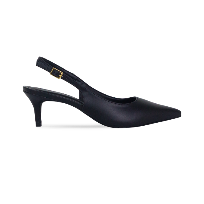 Scarpin Aurora Preto Slingback e Salto de 6 cm – Sofisticação Atemporal