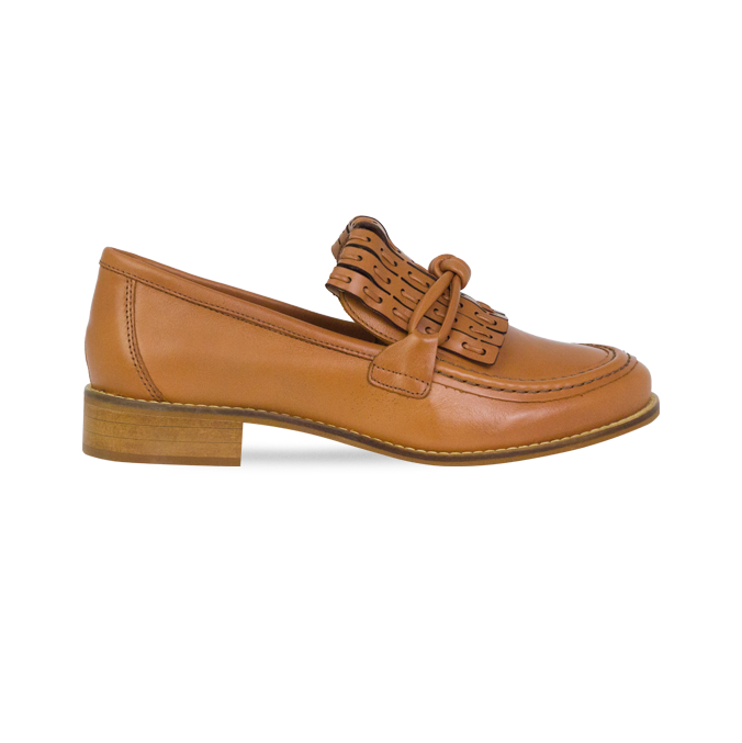 Mocassim Soho Caramelo com Franja Artesanal