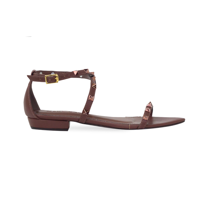 Rasteira Brenda Flat Marrom
