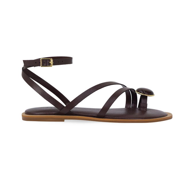 Rasteira Kira Marrom