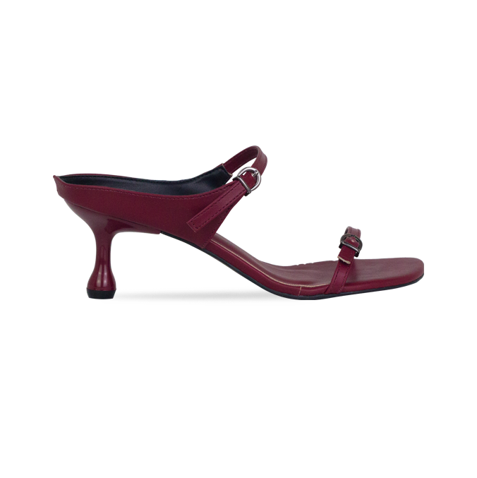 Sandálias Cristal Vinho com salto taça de 6 cm