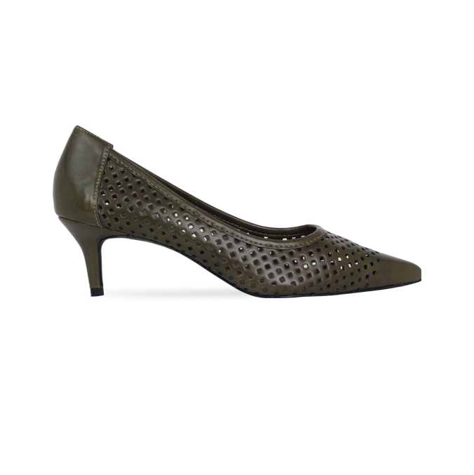 Scarpin Emma Verde com Vazados – Charme em cada detalhe