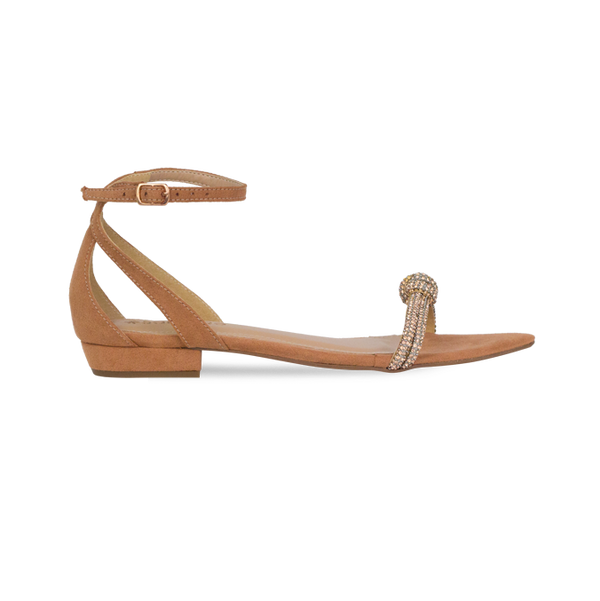 Rasteiras Flavia Flat Nude Sofisticação em Cada Detalhe