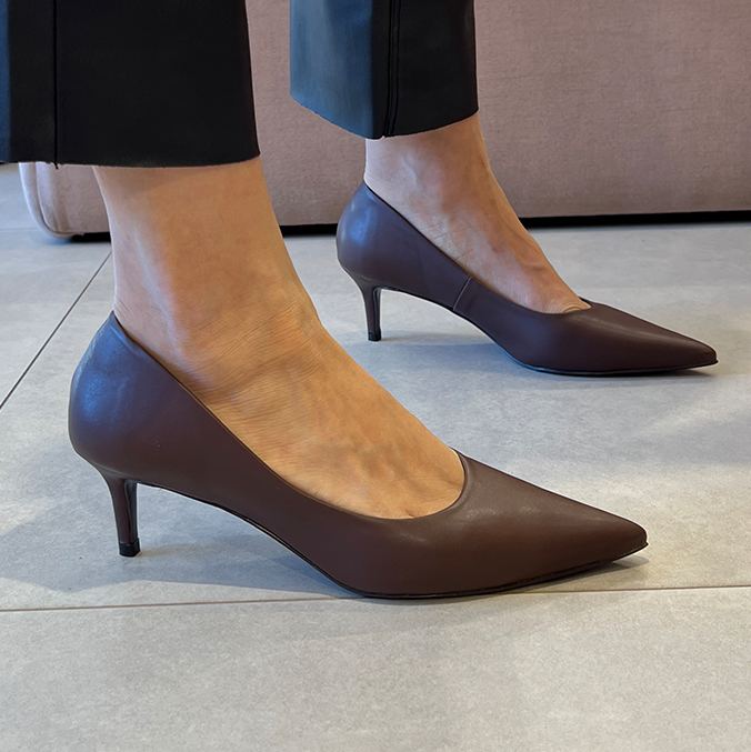 Scarpin Luna Marrom com Forro Monocromático