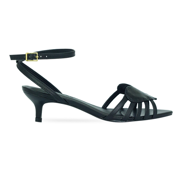 Sandálias Dixie Preto com Tiras e Salto 4cm