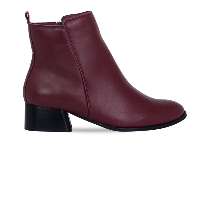 Botas Louvre Vinho com Cano Médio e Salto 4cm