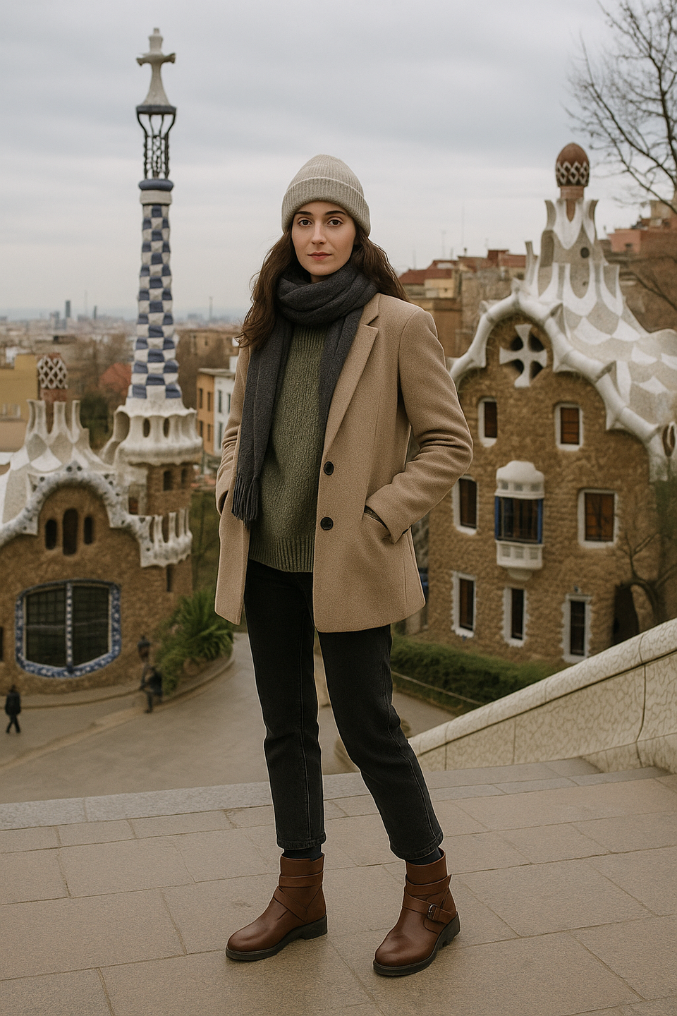 Bota Leila Marrom com fivela e solado robusto