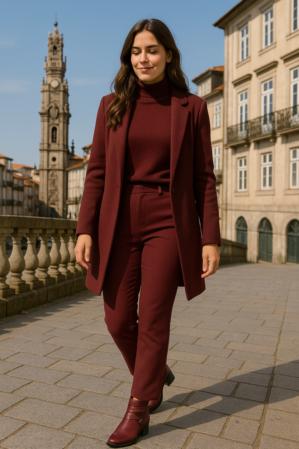 Botas Dillay Vinho Cano Médio e Salto 4cm