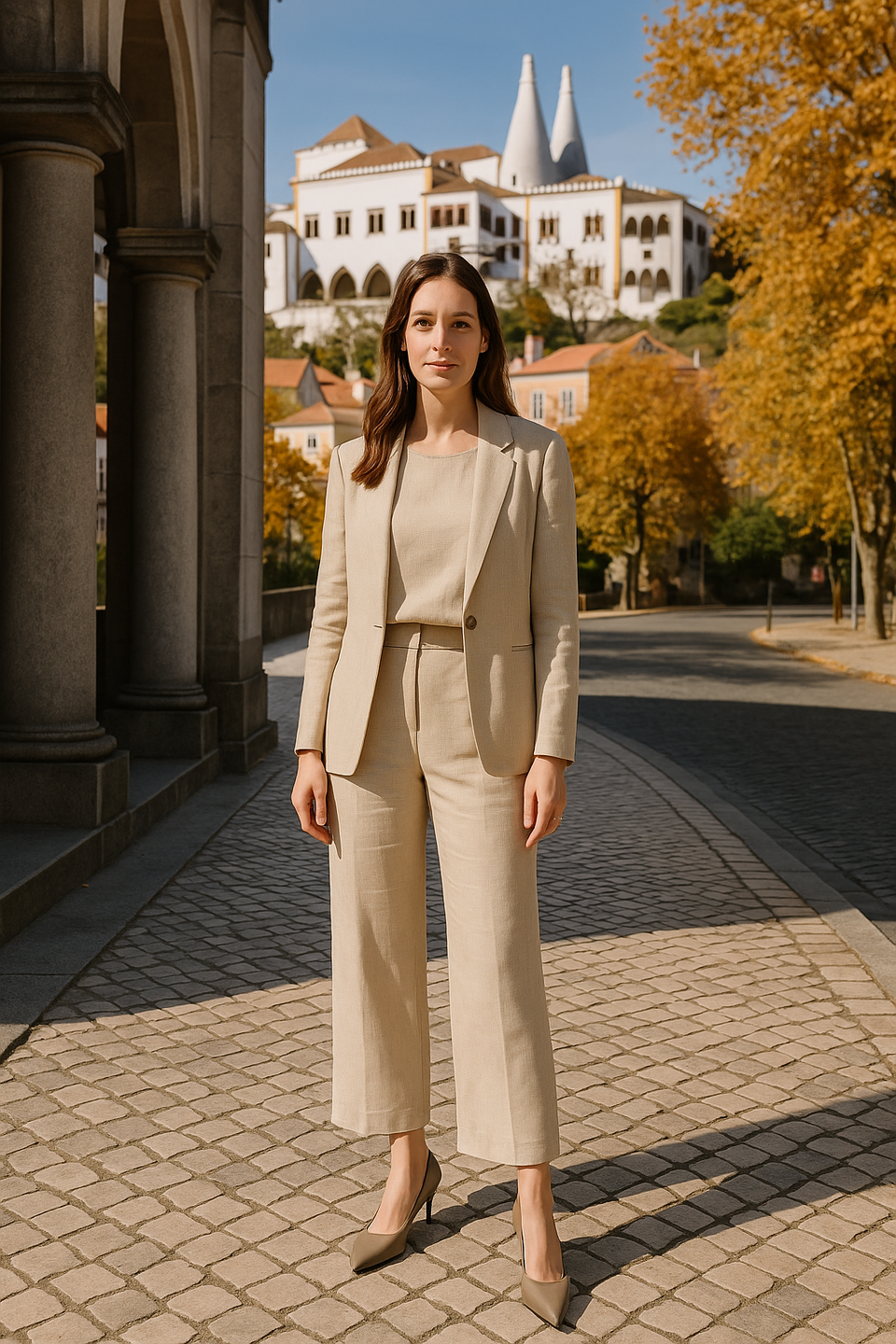 Scarpin Luna Cinza com Forro Monocromático