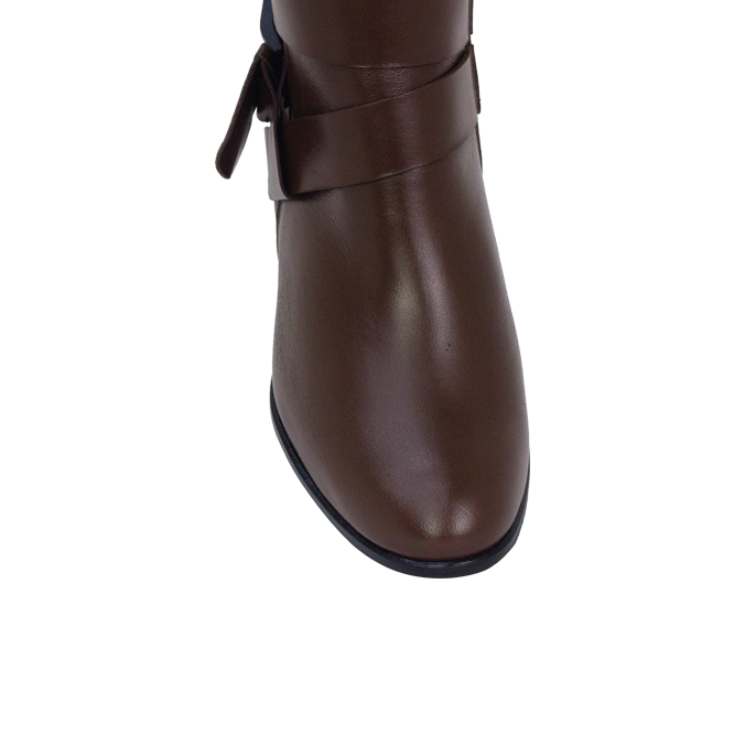 Botas Dillay Marrom Cano Médio e Salto 4cm