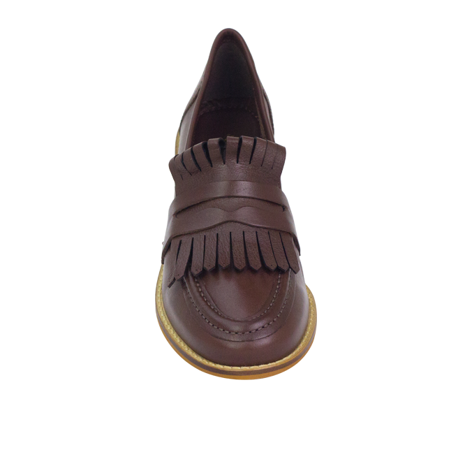 Mocassim Maura Marrom: Detalhe em Franja e Couro Premium para o Inverno