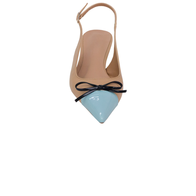 Scarpin Clotilde Nude/Azul