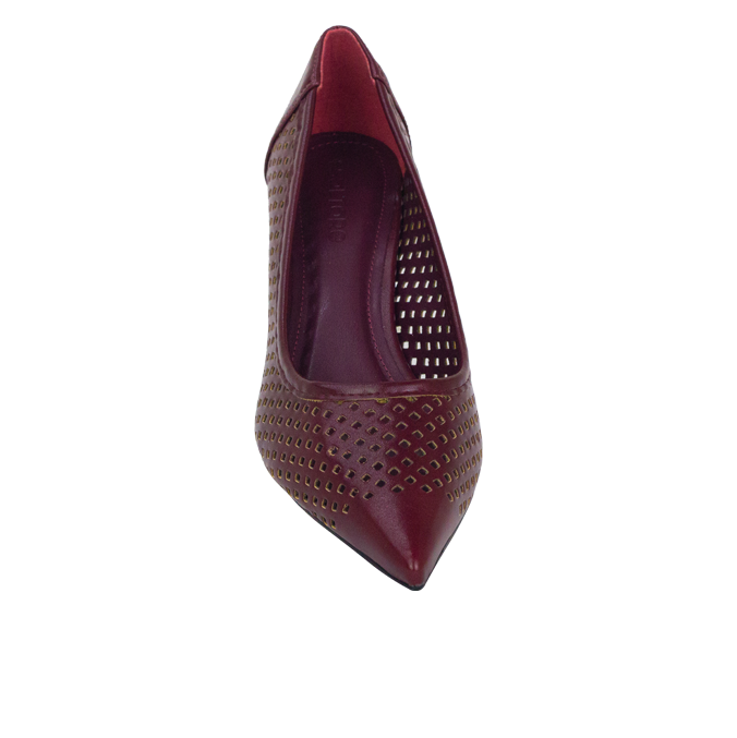 Scarpin Emma Vinho com Vazados – Charme em cada detalhe