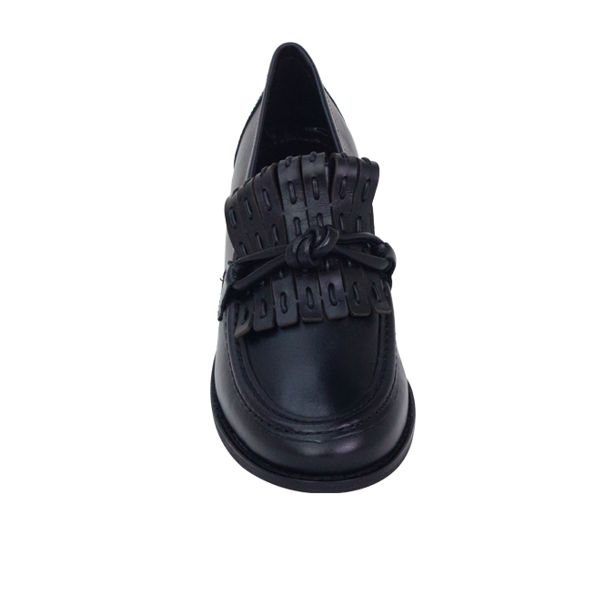 Mocassim Soho Preto com Franja Artesanal