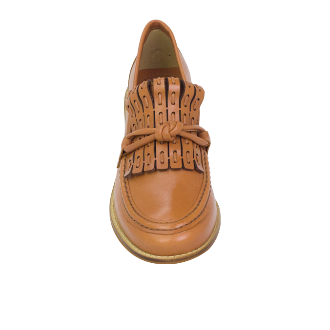 Mocassim Soho Caramelo com Franja Artesanal