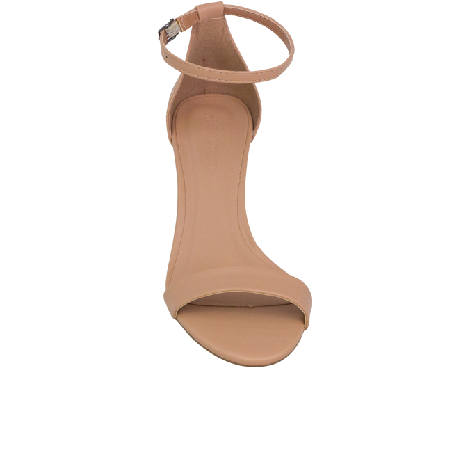 Sandália Carly NP Nude com salto baixo e design minimalista