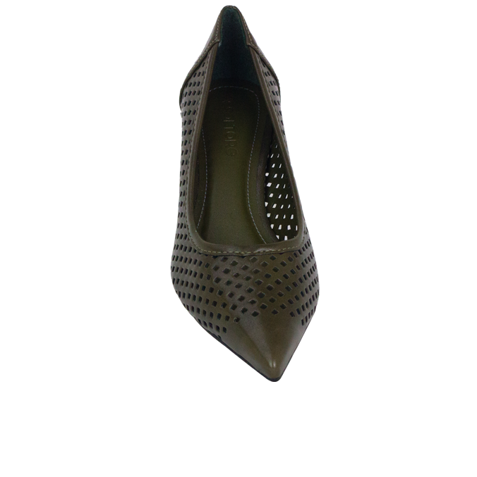 Scarpin Emma Verde com Vazados – Charme em cada detalhe