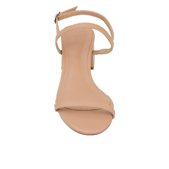 Sandália Adele NP Nude – Elegância Minimalista com Salto Bloco 4cm