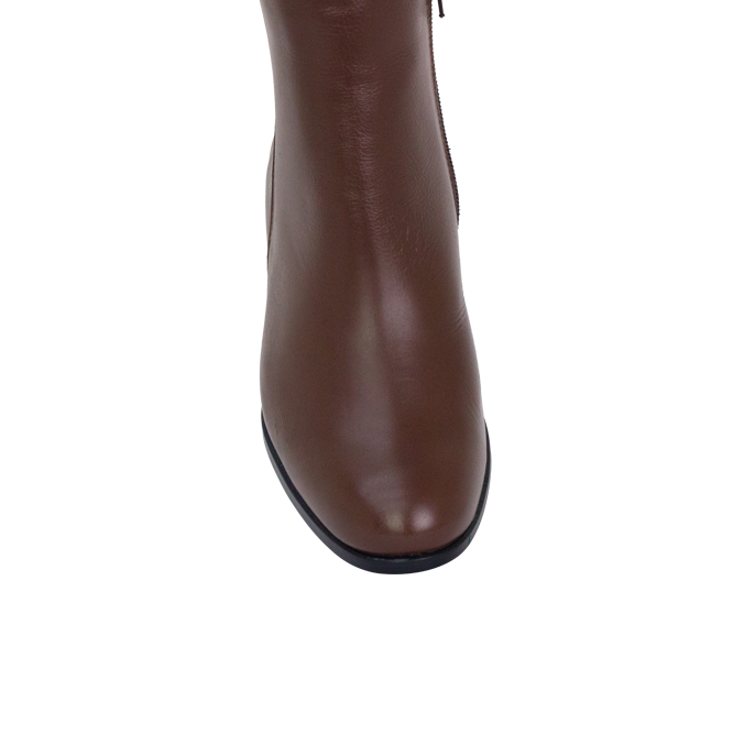 Botas Louvre Marrom com Cano Médio e Salto 4cm