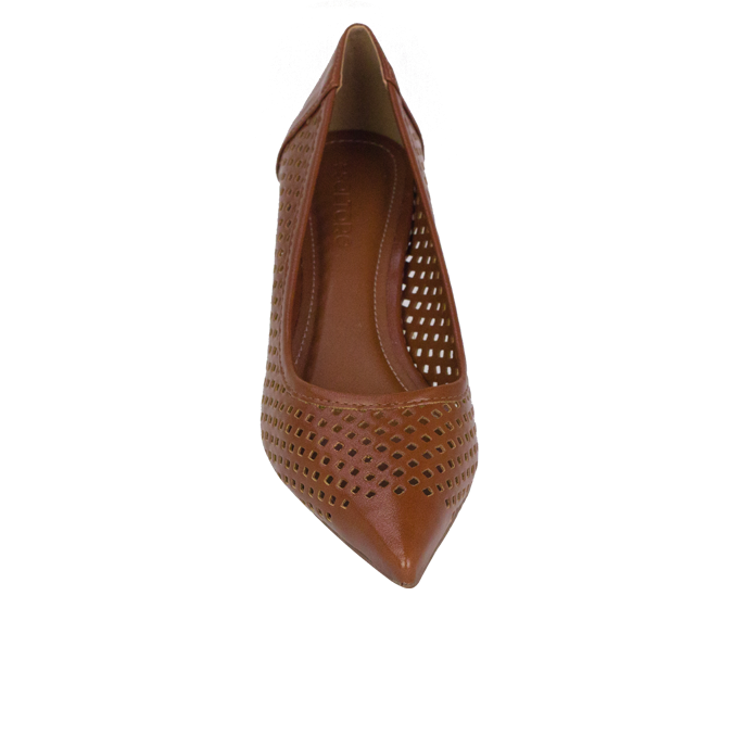 Scarpin Emma Caramelo com Vazados – Charme em cada detalhe