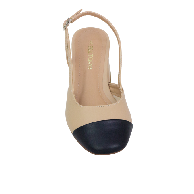 Scarpin Vonda Amendoa/Preto