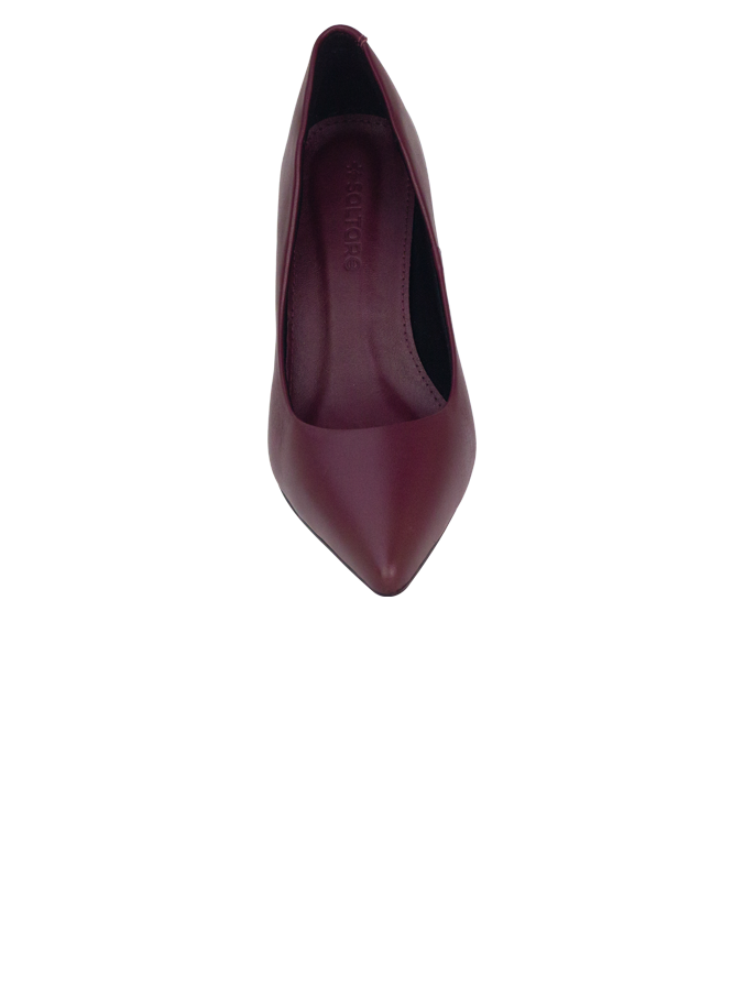 Scarpin Duci Vinho – Elegância Atemporal em Couro Premium