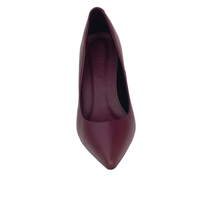 Scarpin Duci Vinho – Elegância Atemporal em Couro Premium
