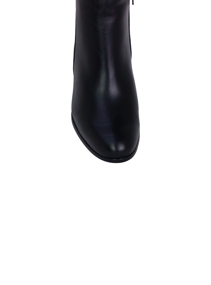 Botas Louvre Preto com Cano Médio e Salto 4cm